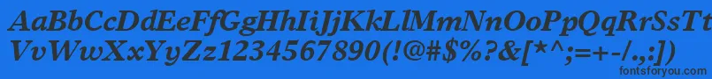 GrecoEuropaSsiBoldItalic Font – Black Fonts on Blue Background