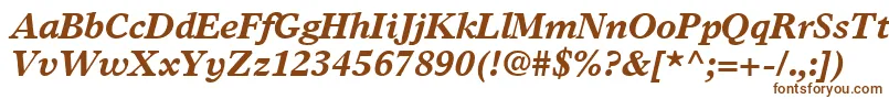 GrecoEuropaSsiBoldItalic-fontti – ruskeat fontit valkoisella taustalla