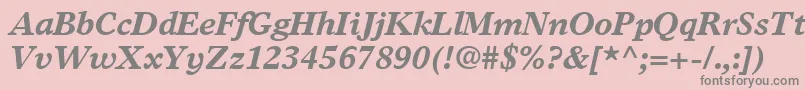 GrecoEuropaSsiBoldItalic Font – Gray Fonts on Pink Background