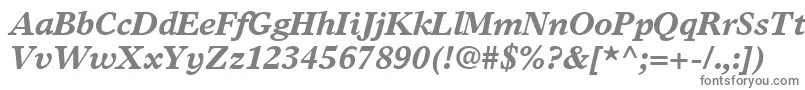 フォントGrecoEuropaSsiBoldItalic – 白い背景に灰色の文字