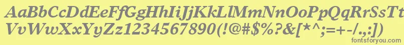 GrecoEuropaSsiBoldItalic Font – Gray Fonts on Yellow Background