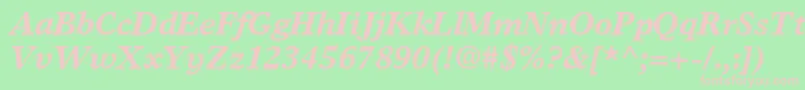 GrecoEuropaSsiBoldItalic Font – Pink Fonts on Green Background