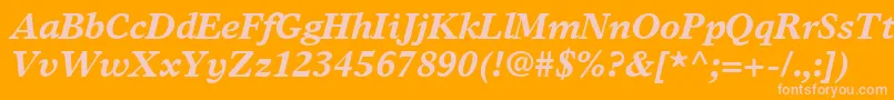 GrecoEuropaSsiBoldItalic Font – Pink Fonts on Orange Background