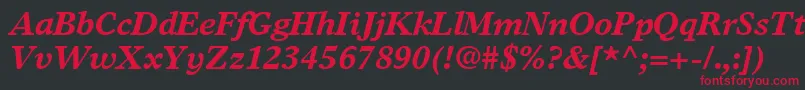 GrecoEuropaSsiBoldItalic Font – Red Fonts on Black Background