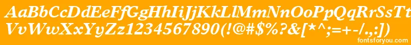 フォントGrecoEuropaSsiBoldItalic – オレンジの背景に白い文字