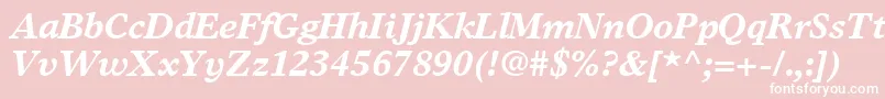 GrecoEuropaSsiBoldItalic Font – White Fonts on Pink Background