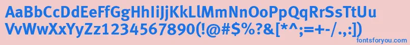 Metaboldlfc Font – Blue Fonts on Pink Background