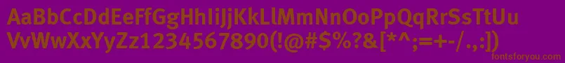 Metaboldlfc Font – Brown Fonts on Purple Background