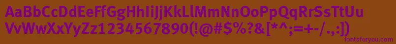 Metaboldlfc Font – Purple Fonts on Brown Background