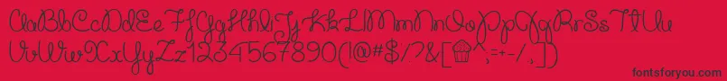 CupcakePartyDemo Font – Black Fonts on Red Background
