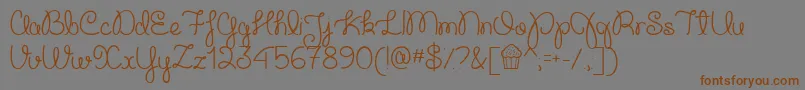 CupcakePartyDemo Font – Brown Fonts on Gray Background