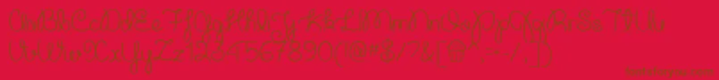 CupcakePartyDemo Font – Brown Fonts on Red Background