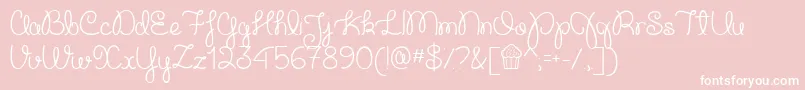 CupcakePartyDemo Font – White Fonts on Pink Background