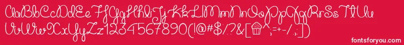 CupcakePartyDemo Font – White Fonts on Red Background