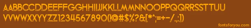 Fandomonium Font – Orange Fonts on Brown Background