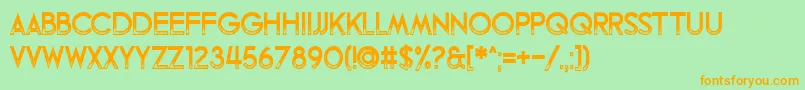 Fandomonium Font – Orange Fonts on Green Background
