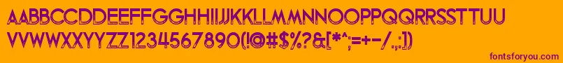 Fandomonium Font – Purple Fonts on Orange Background