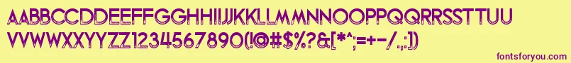 Fandomonium Font – Purple Fonts on Yellow Background