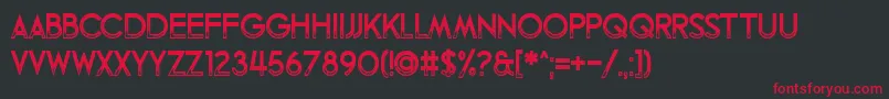 フォントFandomonium – 黒い背景に赤い文字