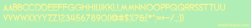 Fandomonium Font – Yellow Fonts on Green Background
