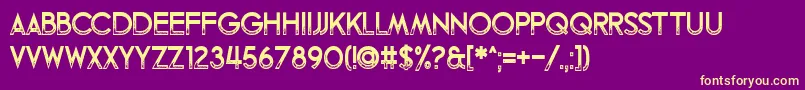 Fandomonium Font – Yellow Fonts on Purple Background
