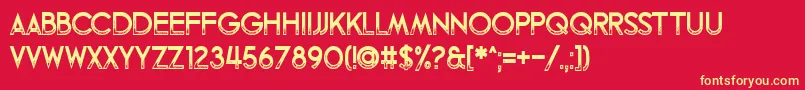 Fandomonium Font – Yellow Fonts on Red Background