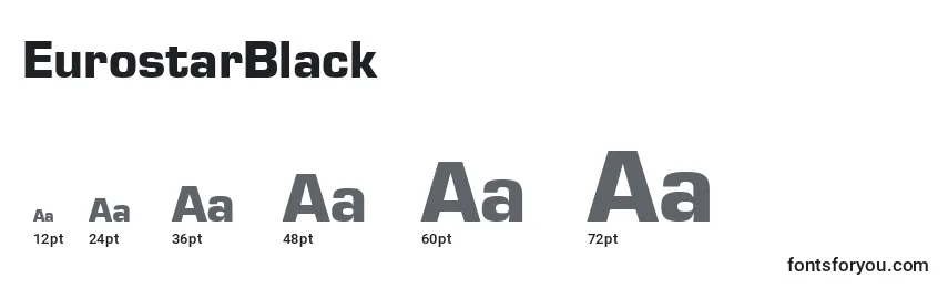 Размеры шрифта EurostarBlack