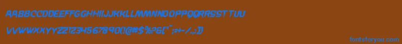 Wickermancondital Font – Blue Fonts on Brown Background