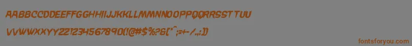 Wickermancondital Font – Brown Fonts on Gray Background