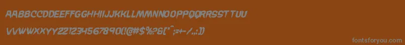 Wickermancondital Font – Gray Fonts on Brown Background
