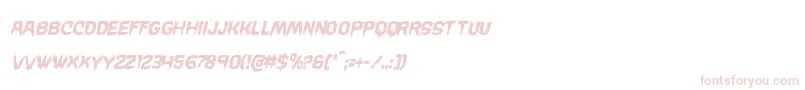 Wickermancondital-Schriftart – Rosa Schriften auf weißem Hintergrund