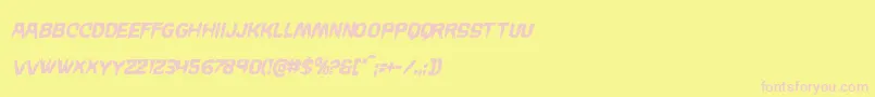 Wickermancondital Font – Pink Fonts on Yellow Background