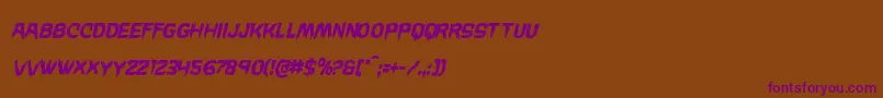Wickermancondital Font – Purple Fonts on Brown Background