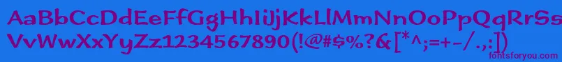 Immifiveofivestd Font – Purple Fonts on Blue Background