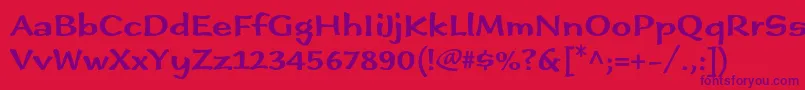 Immifiveofivestd Font – Purple Fonts on Red Background