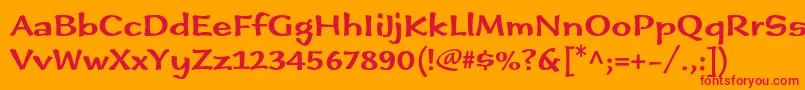 Immifiveofivestd Font – Red Fonts on Orange Background