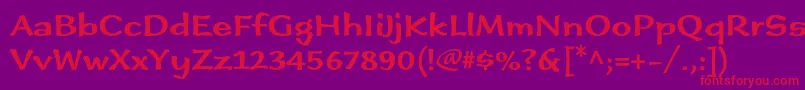 Immifiveofivestd Font – Red Fonts on Purple Background