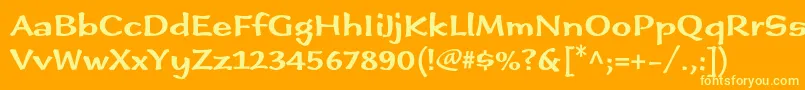 Immifiveofivestd Font – Yellow Fonts on Orange Background