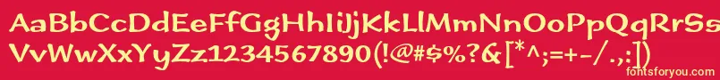 Immifiveofivestd Font – Yellow Fonts on Red Background