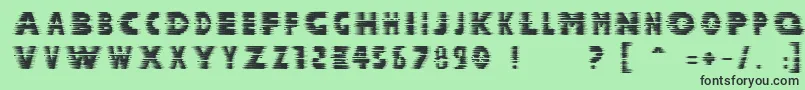 Halcion ffy Font – Black Fonts on Green Background