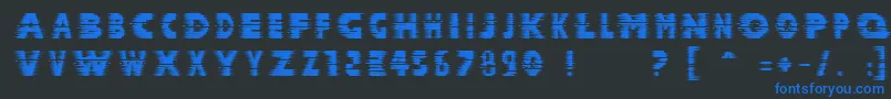 Halcion ffy Font – Blue Fonts on Black Background