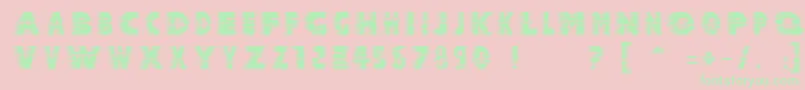 Halcion ffy Font – Green Fonts on Pink Background