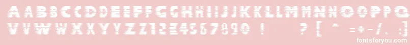フォントHalcion ffy – ピンクの背景に白い文字