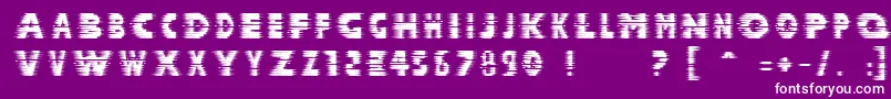 フォントHalcion ffy – 紫の背景に白い文字