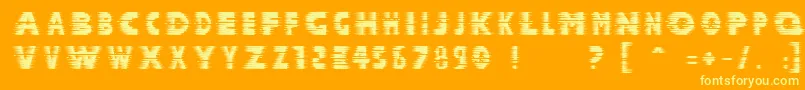 Шрифт Halcion ffy – жёлтые шрифты на оранжевом фоне