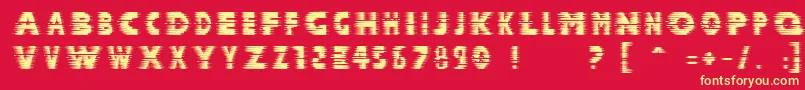 Halcion ffy Font – Yellow Fonts on Red Background