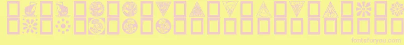 Orna 5 Font – Pink Fonts on Yellow Background