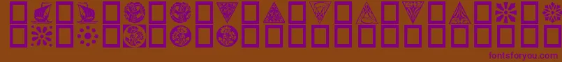 Orna 5 Font – Purple Fonts on Brown Background