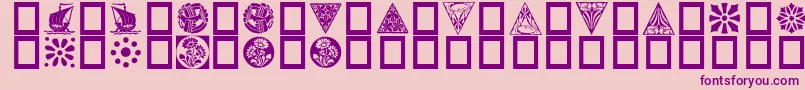 Orna 5 Font – Purple Fonts on Pink Background