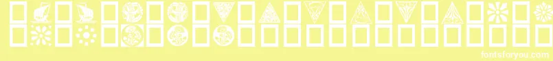 Шрифт Orna 5 – белые шрифты на жёлтом фоне